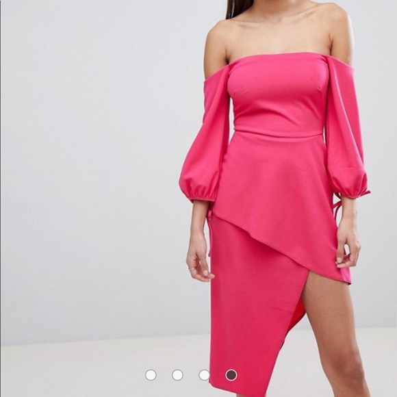 asos bardot midi dress